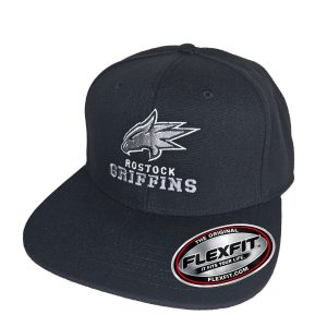 Basecap FlexFit Schwarz Logo Silber