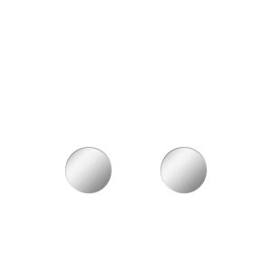 Fine ear studs round 4 mm silver